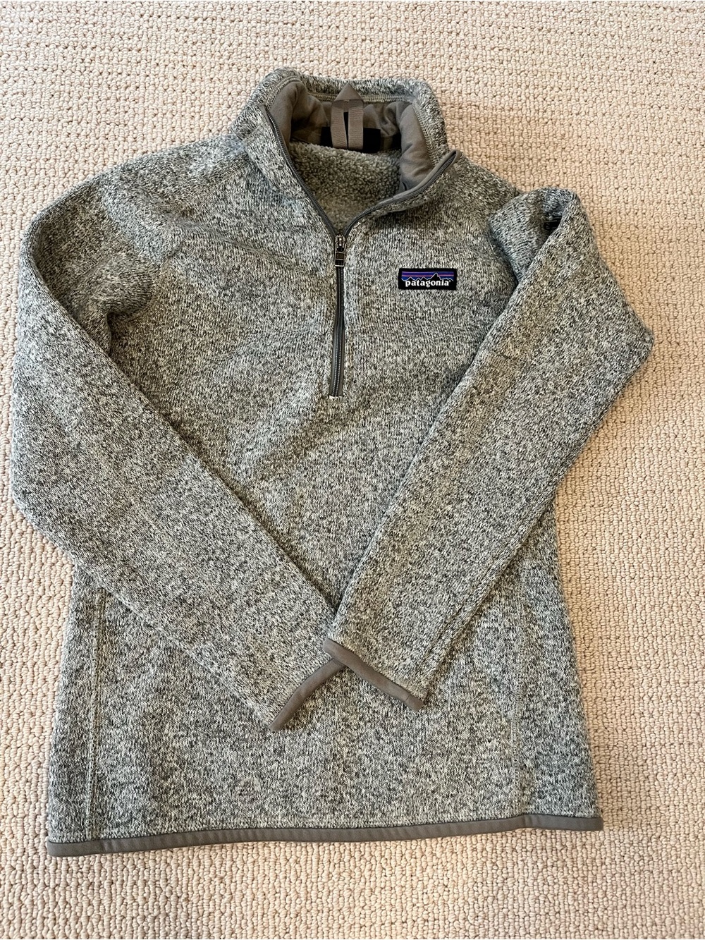 Patagonia Better Sweater 1/4 Zip Fleece Womens XS Gray Pullover
